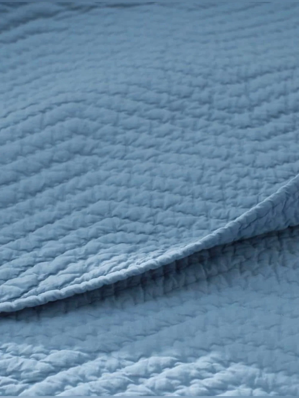 The Company Store Cotton Voile Quilt Twin Smoke Blue NWT Retail $224